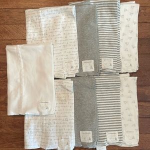 9 Burt’s Bees Burp Cloths Baby Boy Girl
